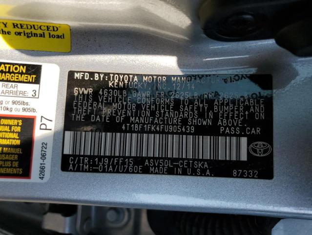 VIN 4T1BF1FK4FU905439 2015 Toyota Camry, LE no.12