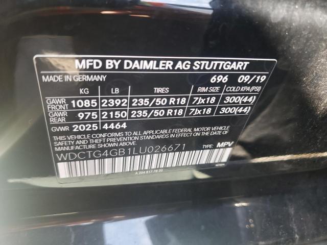 VIN WDCTG4GB1LU026671 2020 MERCEDES-BENZ GLA-CLASS no.14