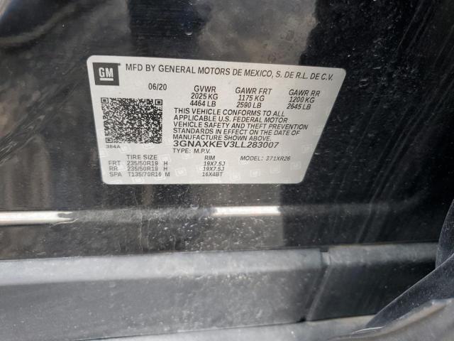 3GNAXKEV3LL283007 2020 CHEVROLET EQUINOX