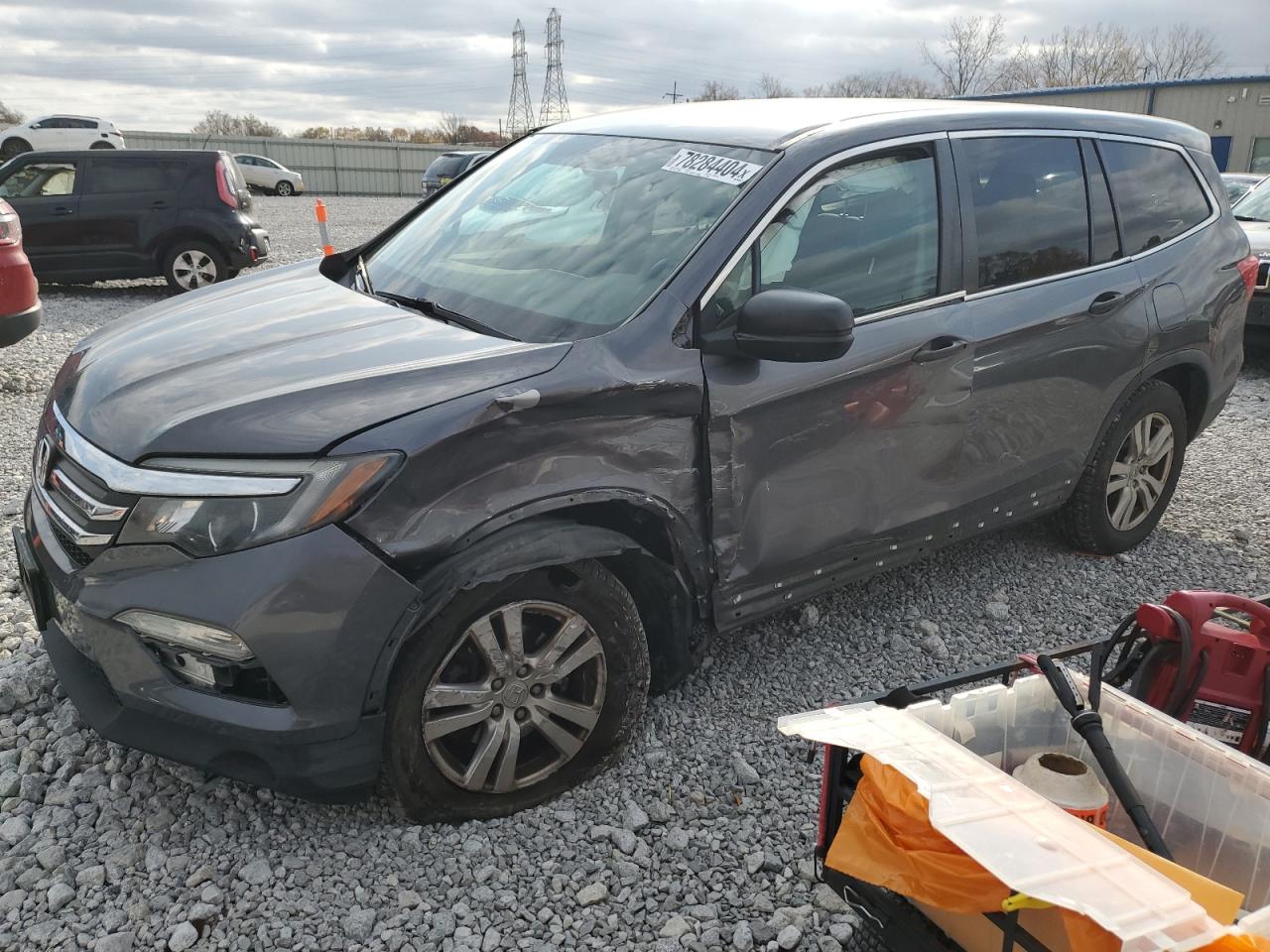 Lot #3033176201 2016 HONDA PILOT LX