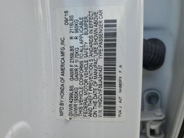 VIN 1HGCV1F58JA241437 2018 HONDA ACCORD no.12