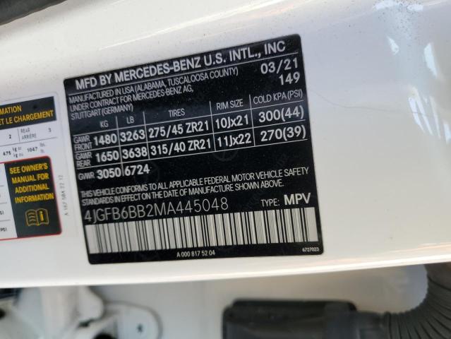 2021 MERCEDES-BENZ GLE AMG 53 4JGFB6BB2MA445048