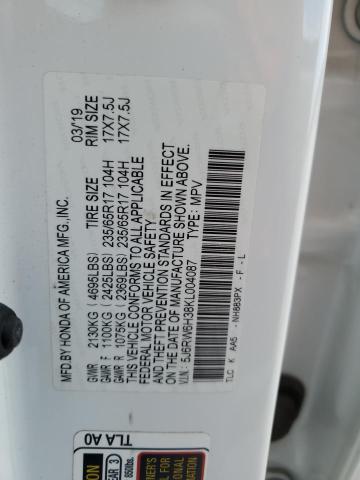 2019 HONDA CR-V LX - 5J6RW6H38KL004087
