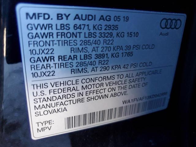 VIN WA1FVAF13KD042699 2019 AUDI Q8 no.13