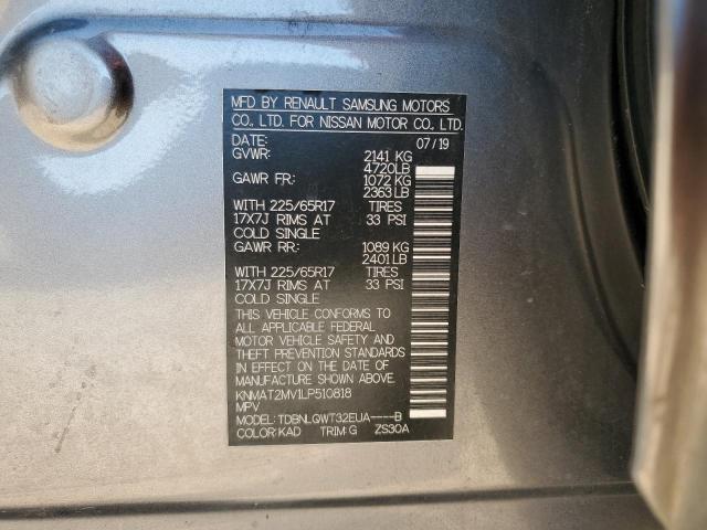 2020 NISSAN ROGUE S - KNMAT2MV1LP510818