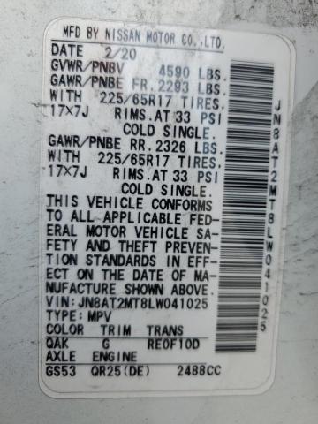 2020 NISSAN ROGUE S - JN8AT2MT8LW041025