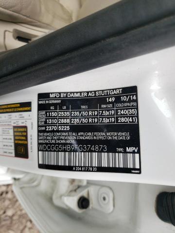 2015 MERCEDES-BENZ GLK 350 - WDCGG5HB9FG374873