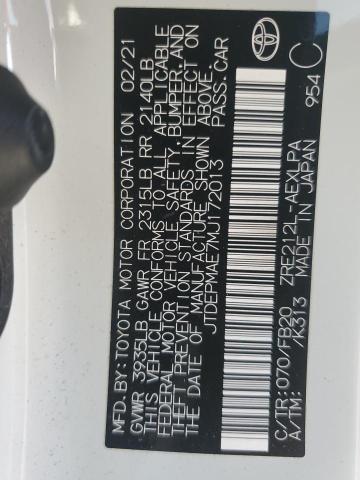 2021 TOYOTA COROLLA LE - JTDEPMAE7MJ172013