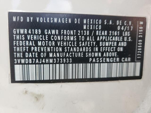 2017 VOLKSWAGEN JETTA SE - 3VWDB7AJ4HM373933