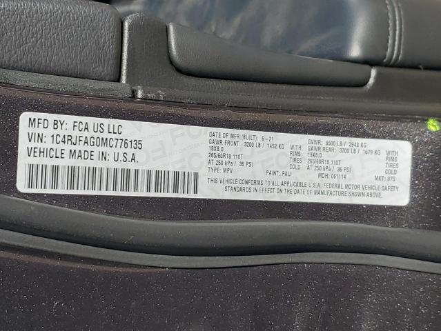 2021 JEEP GRAND CHER - 1C4RJFAG0MC776135