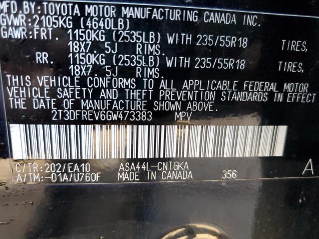 2016 TOYOTA RAV4 LIMIT - 2T3DFREV6GW473383