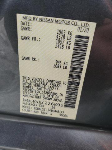 2020 NISSAN ALTIMA SR - 1N4BL4CV3LC226895