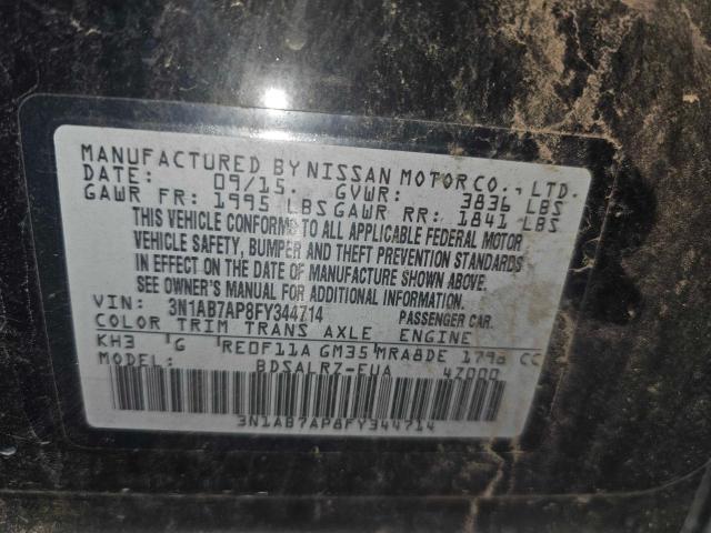 VIN 3N1AB7AP8FY344714 2015 Nissan Sentra, S no.10