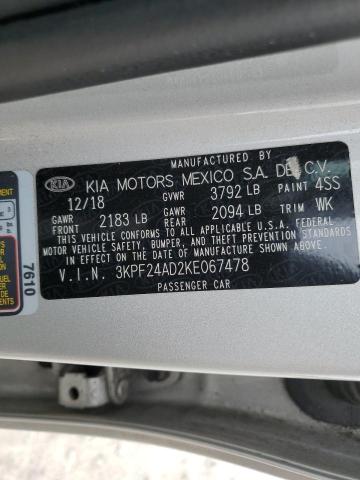 2019 KIA FORTE FE - 3KPF24AD2KE067478