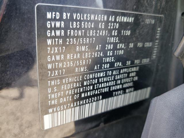 VIN WVGSV7AX5HK022019 2017 VOLKSWAGEN TIGUAN no.13