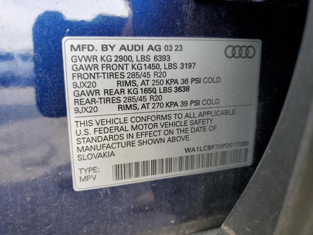 VIN WA1LCBF70PD017365 2023 AUDI Q7 no.13