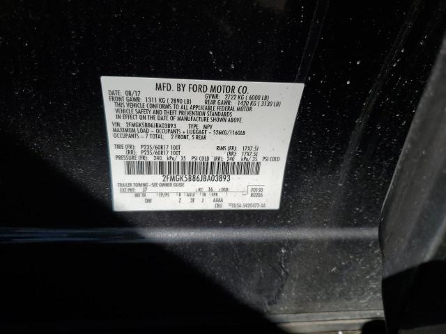 VIN 2FMGK5B86JBA03893 2018 Ford Flex, SE no.13