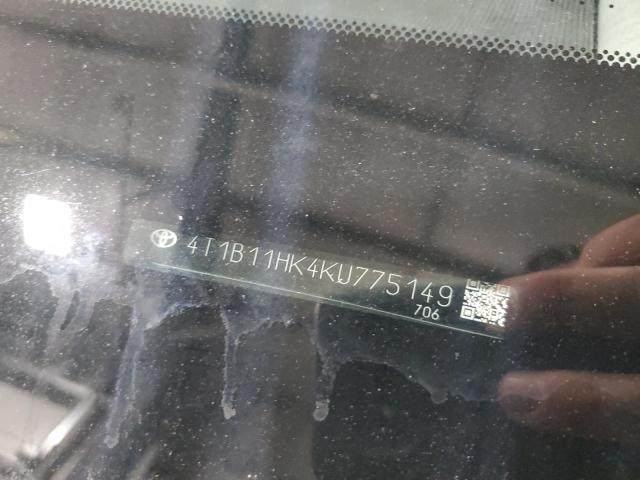 2019 TOYOTA CAMRY L - 4T1B11HK4KU775149
