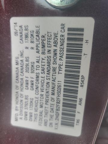 2015 HONDA CIVIC EX - 2HGFB2F82FH502611