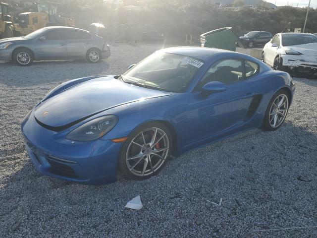 PORSCHE CAYMAN S 2018 blue  gas WP0AB2A81JK278538 photo #1