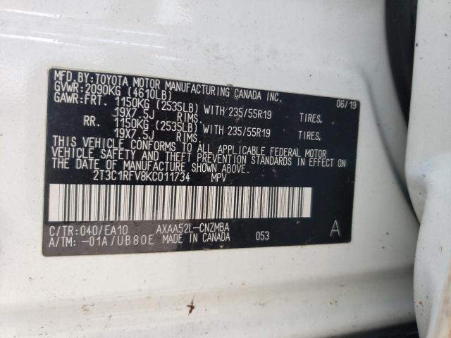 2019 TOYOTA RAV4 XLE P - 2T3C1RFV8KC011734