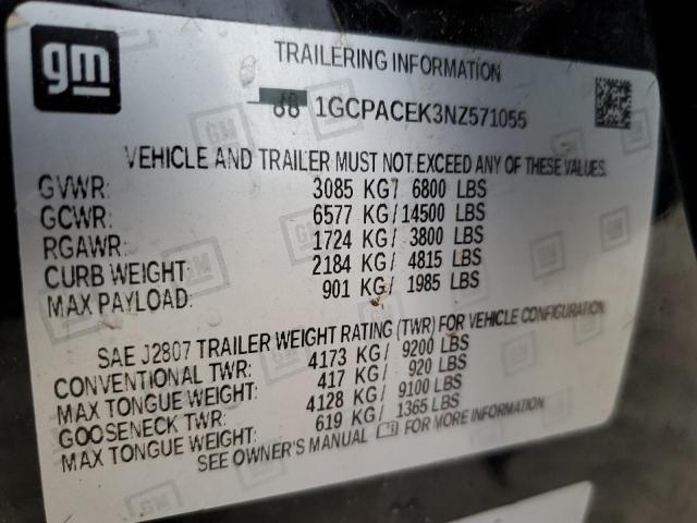 1GCPACEK3NZ571055 2022 CHEVROLET ALL Models