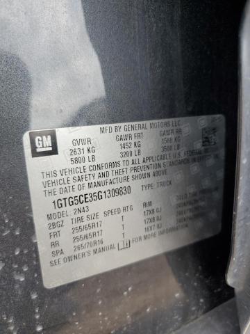 2016 GMC CANYON SLE - 1GTG5CE35G1309830