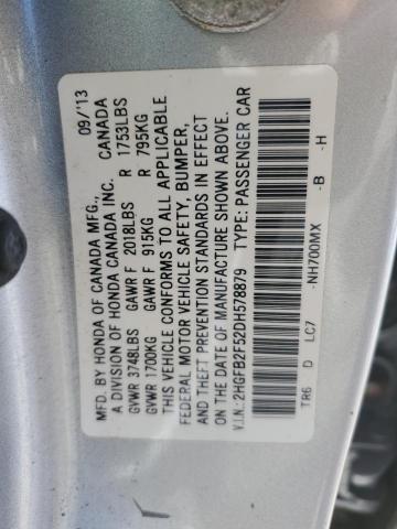 VIN 2HGFB2F52DH578879 2013 Honda Civic, LX no.12