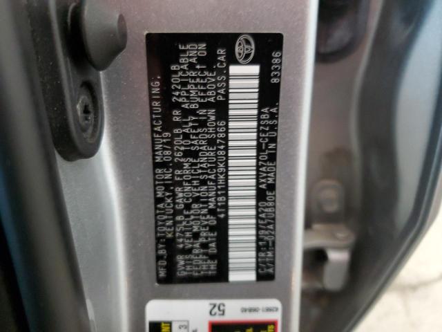 2019 TOYOTA CAMRY L - 4T1B11HK9KU847866