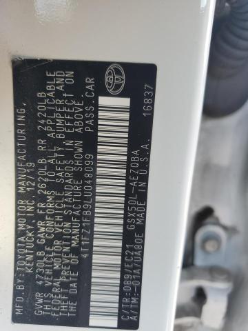 2020 TOYOTA AVALON XSE 4T1FZ1FB9LU048099