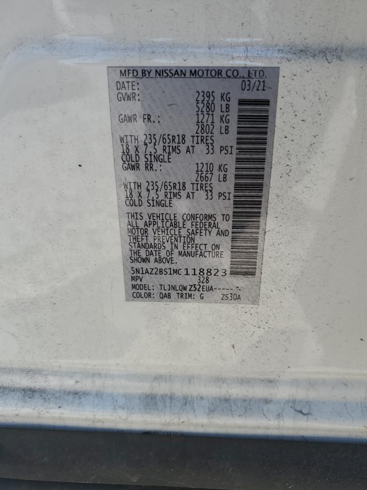 Lot #2936152214 2021 NISSAN MURANO SV