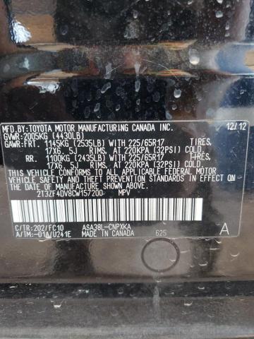 2012 TOYOTA RAV4 - 2T3ZF4DV8CW157200
