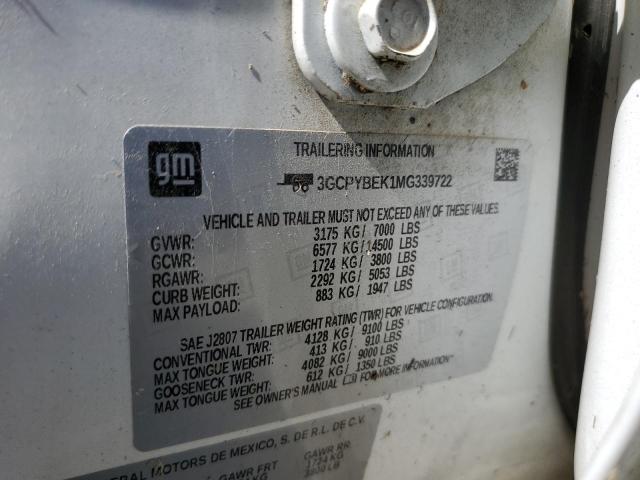 2021 CHEVROLET SILVERADO - 3GCPYBEK1MG339722