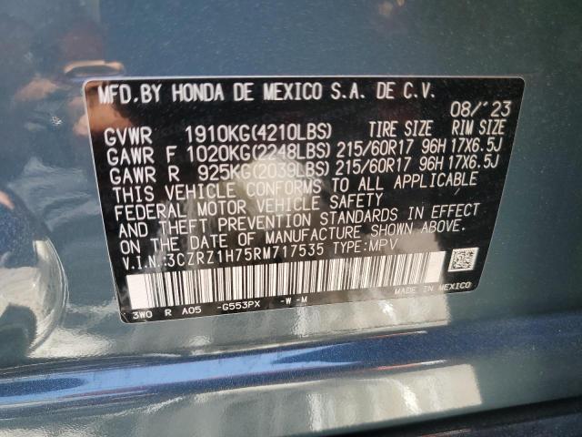 VIN 3CZRZ1H75RM717535 2024 Honda HR-V, Exl no.14