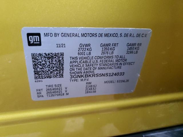 2022 CHEVROLET BLAZER RS - 3GNKBKRS5NS124033