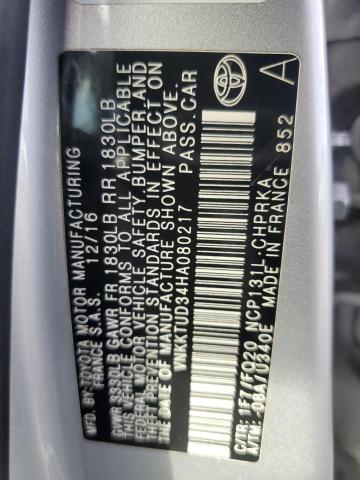 2017 TOYOTA YARIS L - VNKKTUD34HA080217