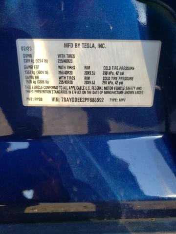 2023 TESLA MODEL Y - 7SAYGDEE2PF688592