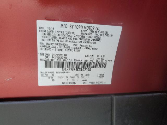 2019 FORD TAURUS LIM - 1FAHP2F84KG102098