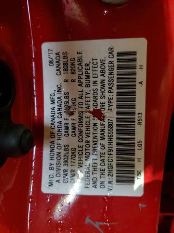 2017 HONDA CIVIC TOUR - 2HGFC1F91HH655807