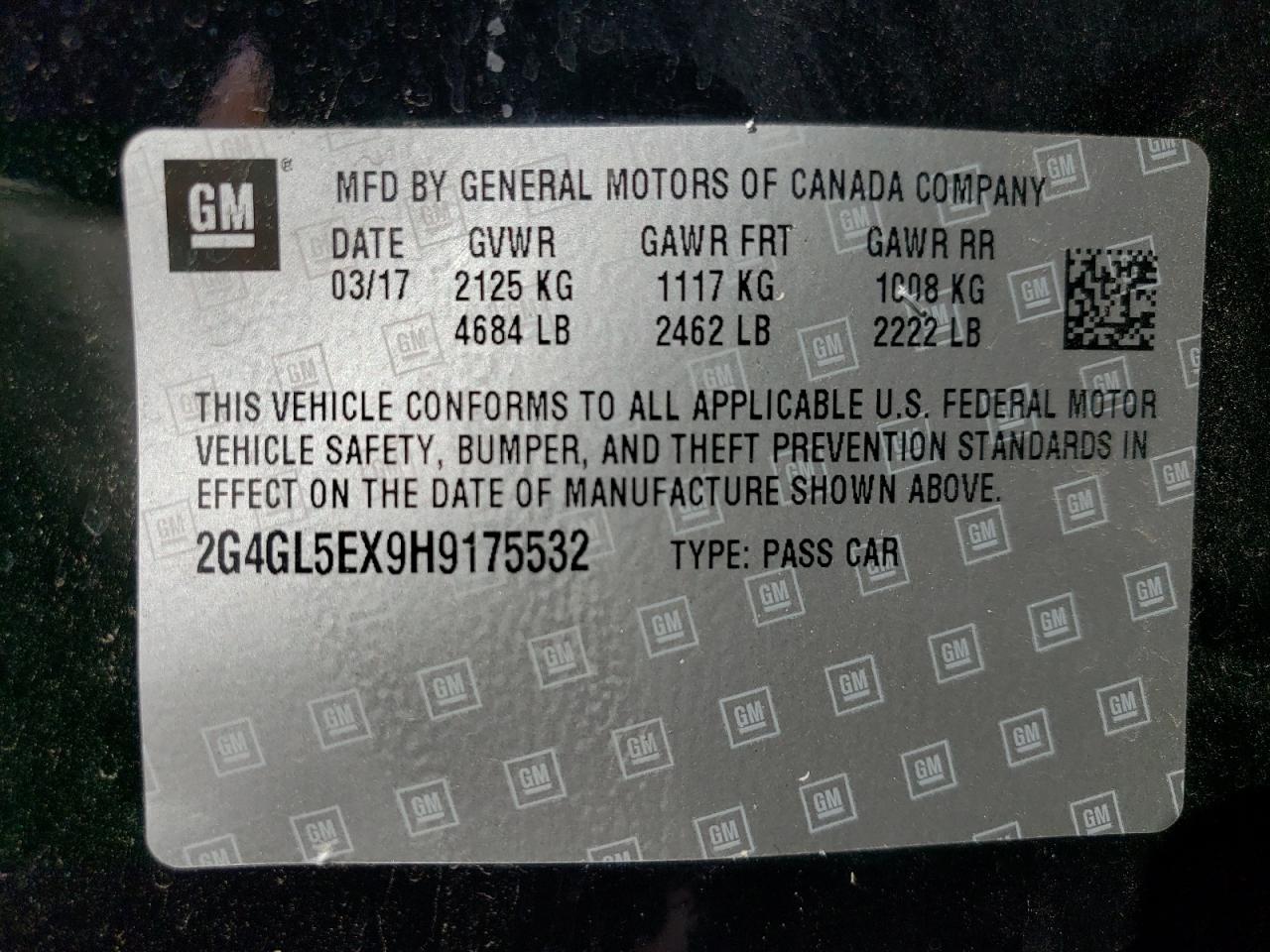 Lot #2936403776 2017 BUICK REGAL SPOR