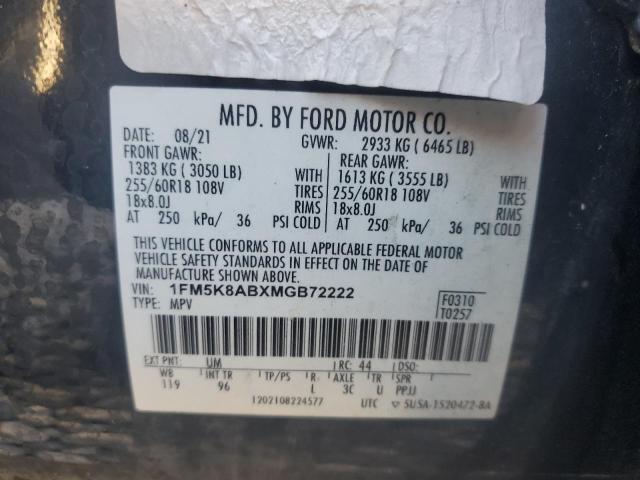 2021 FORD EXPLORER P - 1FM5K8ABXMGB72222