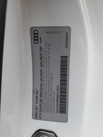 2016 AUDI A5 PREMIUM - WAUD2AFR0GA010553
