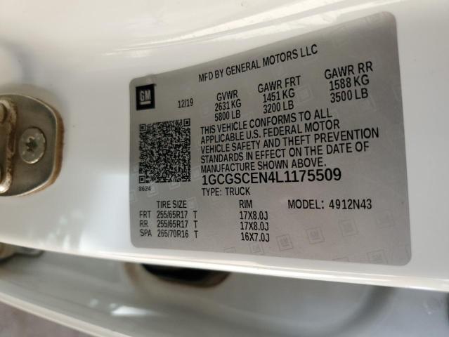 2020 CHEVROLET COLORADO L - 1GCGSCEN4L1175509
