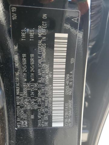 2019 TOYOTA HIGHLANDER - 5TDZZRFH9KS360124