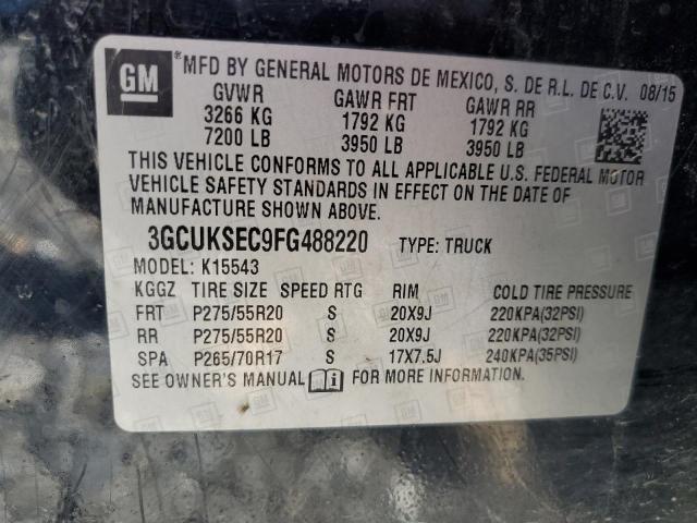 2015 CHEVROLET SILVERADO - 3GCUKSEC9FG488220