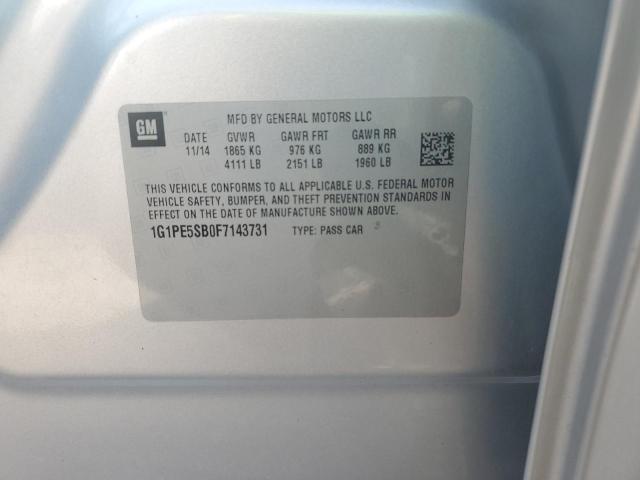 2015 CHEVROLET CRUZE LT - 1G1PE5SB0F7143731