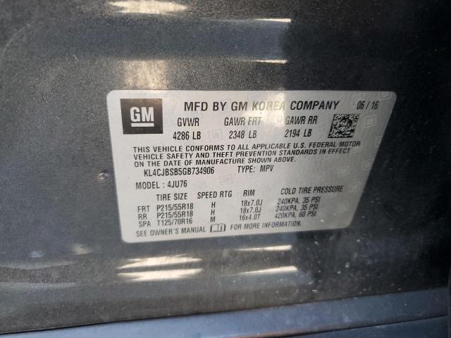 2016 BUICK ENCORE CON - KL4CJBSB5GB734906