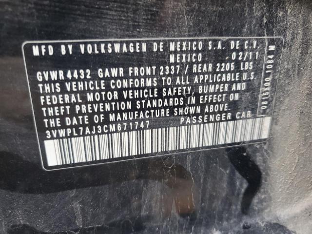 2012 VOLKSWAGEN JETTA TDI - 3VWPL7AJ3CM671747