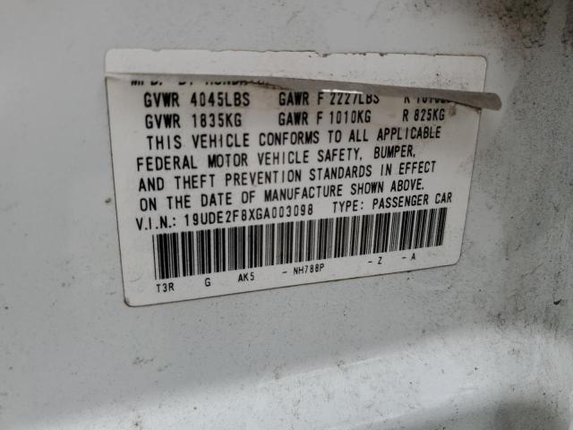 2016 ACURA ILX PREMIU 19UDE2F8XGA003098