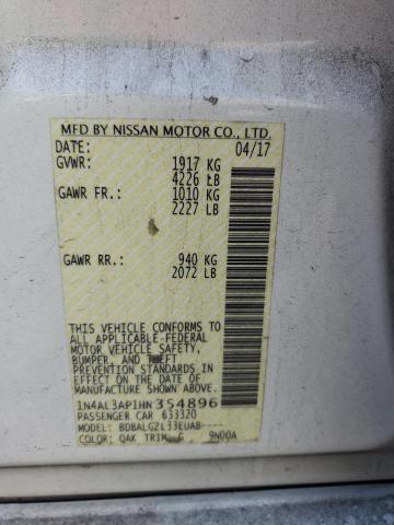 2017 NISSAN ALTIMA 2.5 - 1N4AL3AP1HN354896